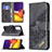 Leather Case Stands Flip Cover Holder B03F for Samsung Galaxy Quantum2 5G