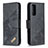Leather Case Stands Flip Cover Holder B03F for Samsung Galaxy S20 FE (2022) 5G Black
