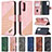 Leather Case Stands Flip Cover Holder B03F for Samsung Galaxy S20 FE 4G