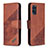 Leather Case Stands Flip Cover Holder B03F for Samsung Galaxy S20 Plus 5G Brown