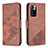 Leather Case Stands Flip Cover Holder B03F for Xiaomi Mi 11i 5G (2022) Brown