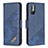 Leather Case Stands Flip Cover Holder B03F for Xiaomi POCO M3 Pro 5G Blue