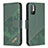 Leather Case Stands Flip Cover Holder B03F for Xiaomi POCO M3 Pro 5G Green