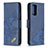 Leather Case Stands Flip Cover Holder B03F for Xiaomi Redmi Note 10 Pro 4G Blue