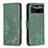 Leather Case Stands Flip Cover Holder B03F for Xiaomi Redmi Note 11E Pro 5G Green