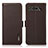 Leather Case Stands Flip Cover Holder B03H for Asus ROG Phone 5s Brown