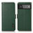 Leather Case Stands Flip Cover Holder B03H for Google Pixel 6 5G Green