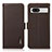 Leather Case Stands Flip Cover Holder B03H for Google Pixel 7a 5G Brown