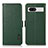 Leather Case Stands Flip Cover Holder B03H for Google Pixel 7a 5G Green