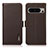 Leather Case Stands Flip Cover Holder B03H for Google Pixel 8 Pro 5G Brown