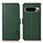 Leather Case Stands Flip Cover Holder B03H for Google Pixel 8 Pro 5G Green