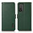 Leather Case Stands Flip Cover Holder B03H for Huawei Honor 10X Lite Green