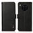 Leather Case Stands Flip Cover Holder B03H for Huawei Honor 50 Lite Black