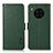 Leather Case Stands Flip Cover Holder B03H for Huawei Honor 50 Lite Green