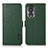 Leather Case Stands Flip Cover Holder B03H for Huawei Honor 80 5G Green