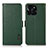 Leather Case Stands Flip Cover Holder B03H for Huawei Honor X8b Green
