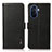 Leather Case Stands Flip Cover Holder B03H for Huawei Nova Y70 Black