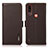 Leather Case Stands Flip Cover Holder B03H for Motorola Moto E7 Power Brown