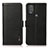 Leather Case Stands Flip Cover Holder B03H for Motorola Moto G Power (2022) Black