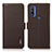 Leather Case Stands Flip Cover Holder B03H for Motorola Moto G Pure Brown