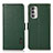 Leather Case Stands Flip Cover Holder B03H for Motorola Moto G Stylus (2022) 4G Green