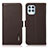 Leather Case Stands Flip Cover Holder B03H for Motorola Moto G100 5G Brown