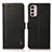 Leather Case Stands Flip Cover Holder B03H for Motorola Moto G42 Black