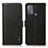 Leather Case Stands Flip Cover Holder B03H for Motorola Moto G50 Black