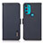 Leather Case Stands Flip Cover Holder B03H for Motorola Moto G71 5G Blue