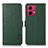 Leather Case Stands Flip Cover Holder B03H for Motorola Moto G84 5G Green