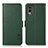 Leather Case Stands Flip Cover Holder B03H for Nokia C210 Green