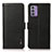 Leather Case Stands Flip Cover Holder B03H for Nokia G42 5G Black
