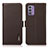 Leather Case Stands Flip Cover Holder B03H for Nokia G42 5G Brown