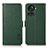 Leather Case Stands Flip Cover Holder B03H for OnePlus 10R 5G Green