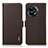 Leather Case Stands Flip Cover Holder B03H for OnePlus Ace 2 Pro 5G Brown