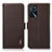 Leather Case Stands Flip Cover Holder B03H for Oppo A16