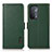 Leather Case Stands Flip Cover Holder B03H for Oppo A93 5G Green