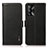 Leather Case Stands Flip Cover Holder B03H for Oppo F19 Black