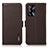 Leather Case Stands Flip Cover Holder B03H for Oppo F19s Brown