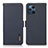 Leather Case Stands Flip Cover Holder B03H for Oppo Find X3 5G Blue