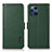 Leather Case Stands Flip Cover Holder B03H for Oppo Find X3 Pro 5G Green