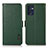 Leather Case Stands Flip Cover Holder B03H for Oppo Find X5 Lite 5G Green