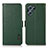 Leather Case Stands Flip Cover Holder B03H for Oppo K10 5G Green