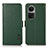 Leather Case Stands Flip Cover Holder B03H for Oppo Reno10 Pro 5G Green