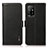 Leather Case Stands Flip Cover Holder B03H for Oppo Reno5 Lite Black