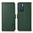 Leather Case Stands Flip Cover Holder B03H for Oppo Reno6 5G Green