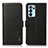 Leather Case Stands Flip Cover Holder B03H for Oppo Reno6 Pro 5G India Black