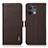 Leather Case Stands Flip Cover Holder B03H for Oppo Reno8 5G Brown