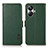 Leather Case Stands Flip Cover Holder B03H for Realme 10 Pro+ Plus 5G Green