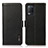 Leather Case Stands Flip Cover Holder B03H for Realme 9 5G India Black